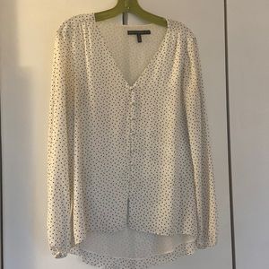 White House Black Market polka dot blouse